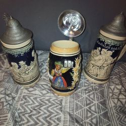 METTLACH BEER STEINS VINTAGE COLLERS