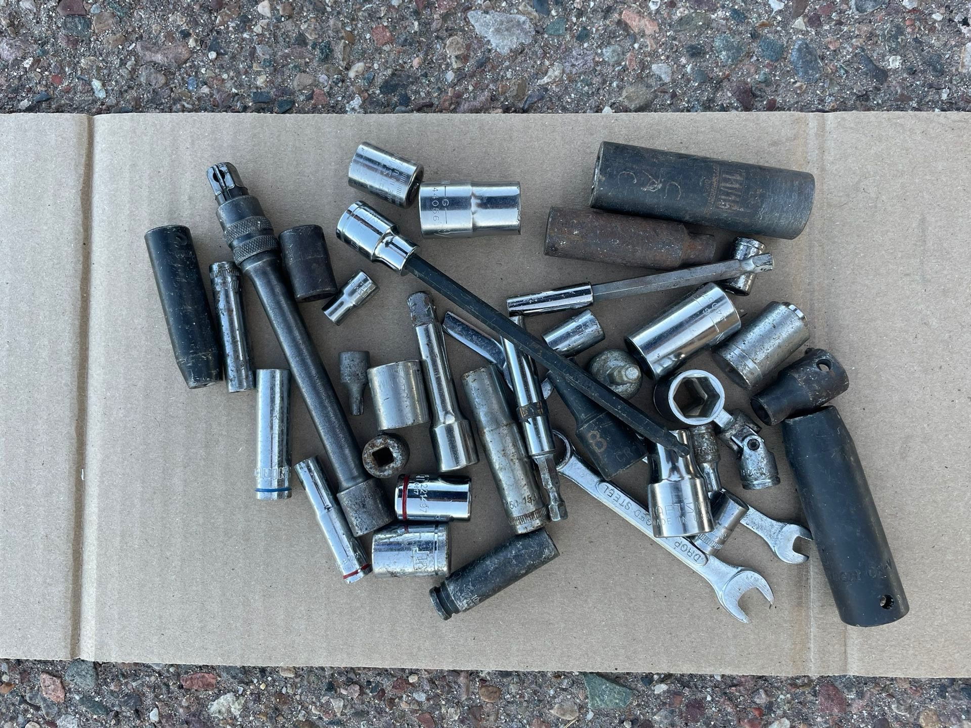 Used Sockets Mechanics Tools Deep Impact Impacts Wrenches Extension Swivel 1/4 MATCO QUINN Pittsburg Craftsman Kobalt Duralast