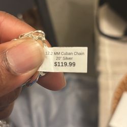 20” Silver Cuban Necklace