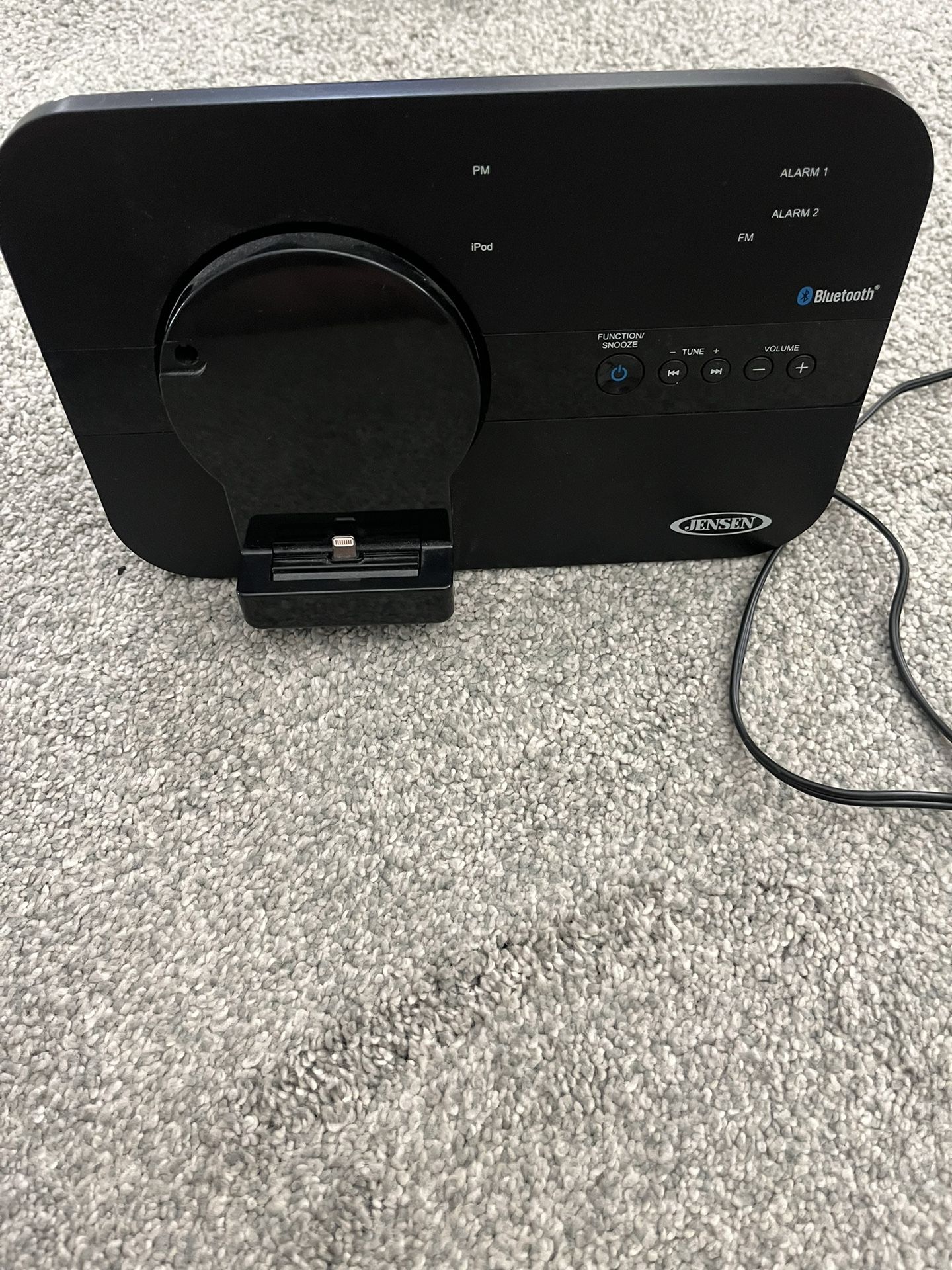 Like New Digital Alarm Clock And iPhone Docking Station with Lightning Charging Cord