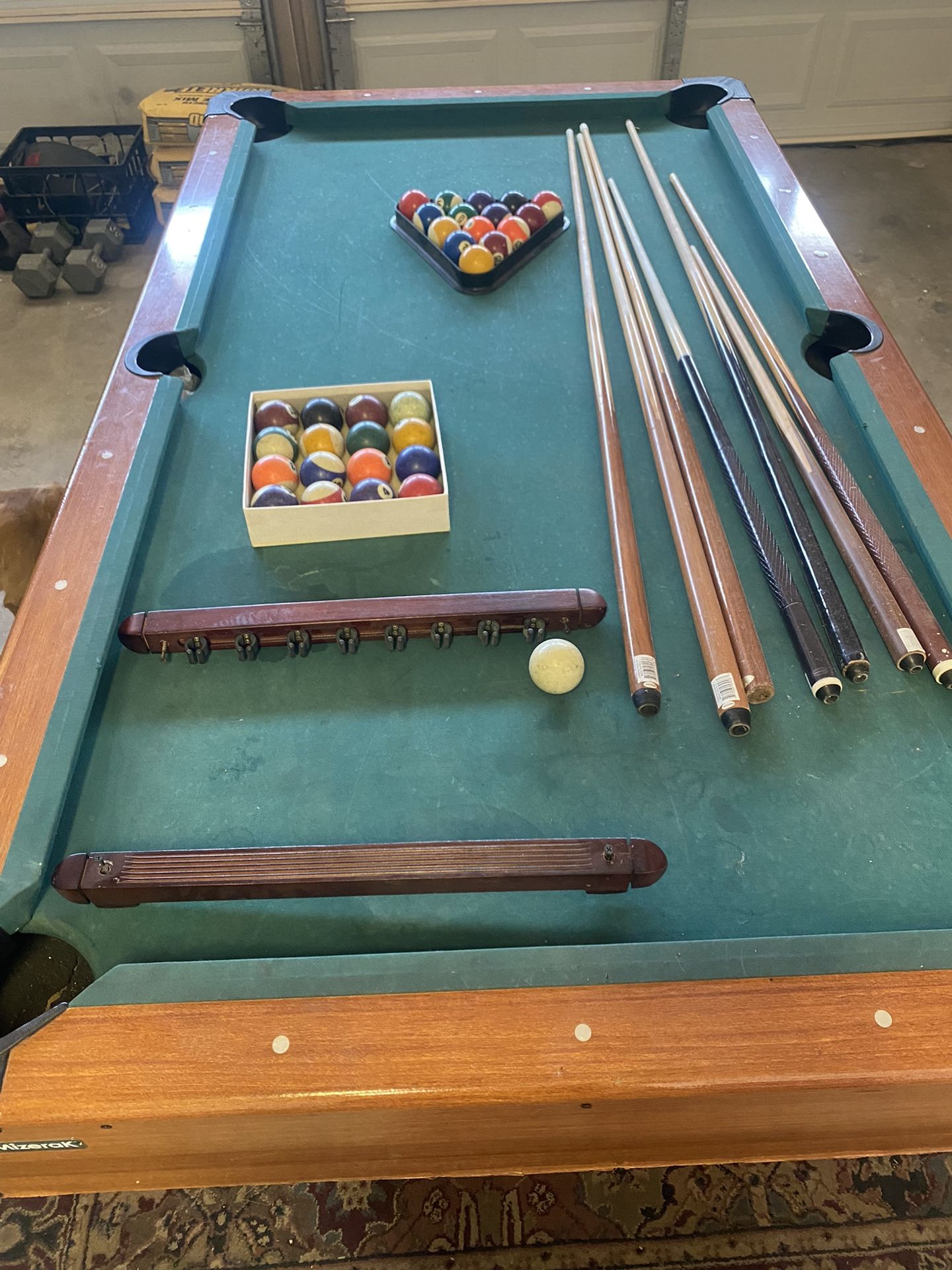 6x3 Pool Table w/ accessories