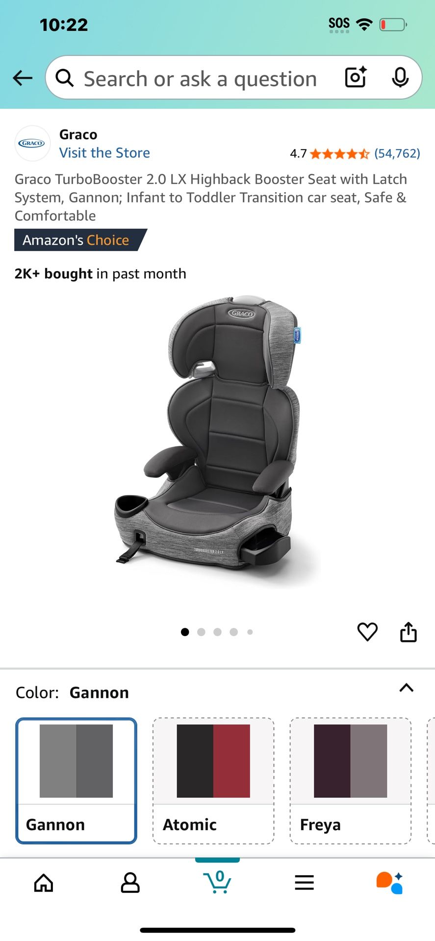 Silla De Carro De Bebé, TurboBooster 2.0 LX Highback Booster Seat with Latch System, Gannon; Infant to Toddler Transition car seat, Safe & Comfortable