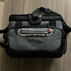Titan by Arctic Zone 48 Can Zipperless HardBody Cooler in sharkskin gray.