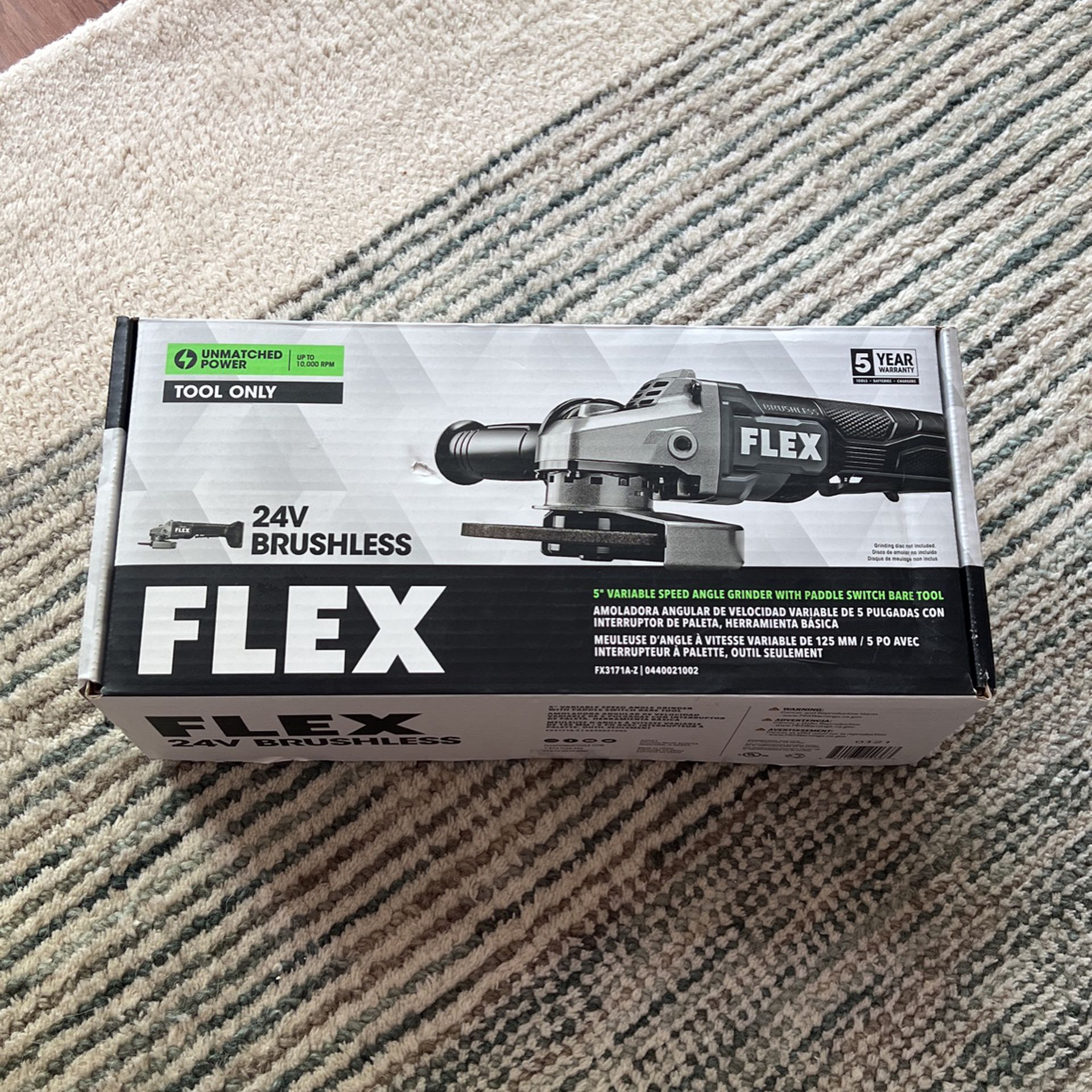 FLEX 5-in 24-Volt Paddle Switch Brushless Angle Grinder