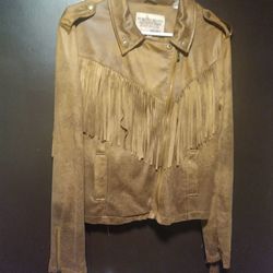 Brown Fringe Coat