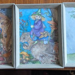 Set of Three Whimsical Fantasy Animal Prints 