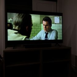 45 in LG WebOs Smart TV, Entertainment center and sound bar