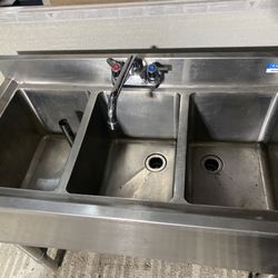 Three Compartment Bar Sink