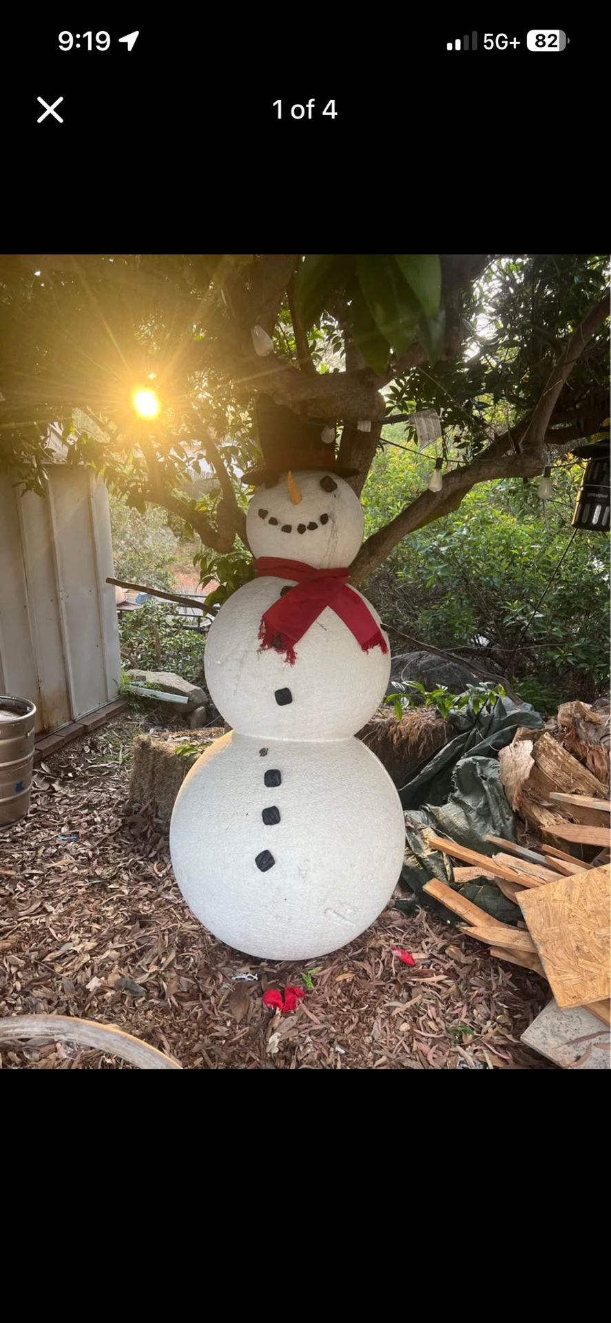 Custom Foam Lifesize Snowman Prop
