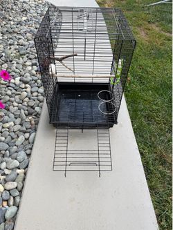 Small bird cage opens on top and on side!!