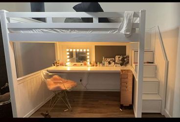 Full Size Loft Bed With Stairs