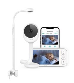 NETVUE Upgraded Baby Camera Monitor Video - 5000mAh Baby Monitor with Camera and Audio, 5" Display, 4 in 1 Bracket Meets The Needs in All Scenarios, S