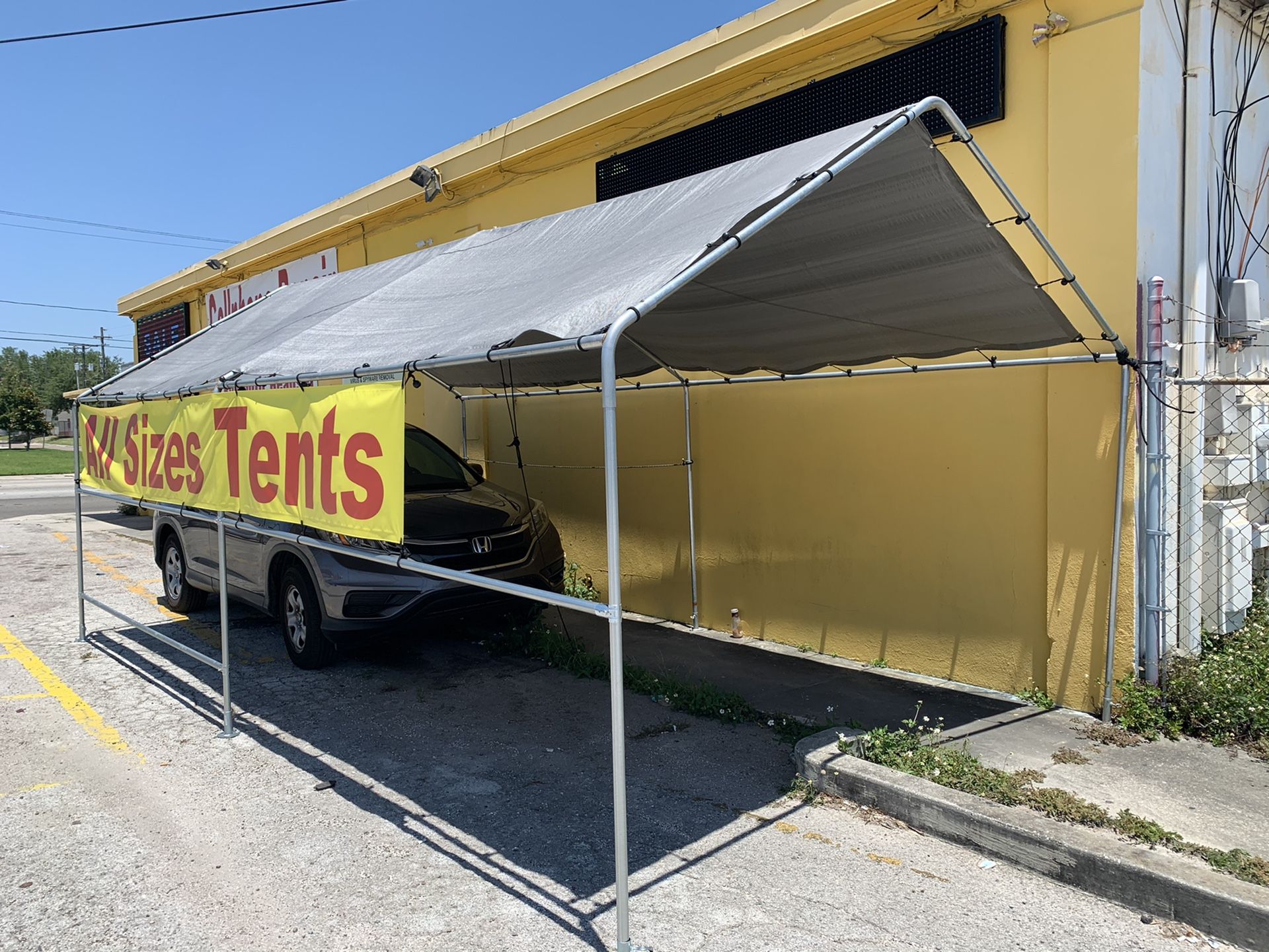 New Galvanized steel canopy TENT 10 x20 F tarp included Starting price $165