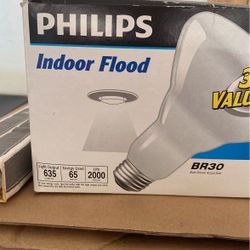 Two Indoor Flood Light Bulbs 65 W