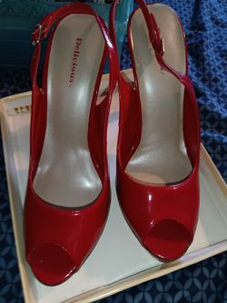 Red Peep Toe Heels