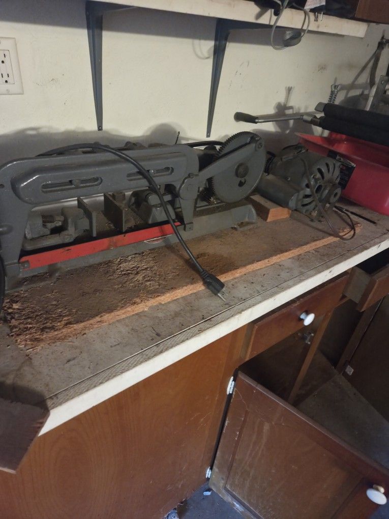 The Craftsman Power Hacksaw with Delco A-7961 1/3 HP 1725 RPM 115V Motor.