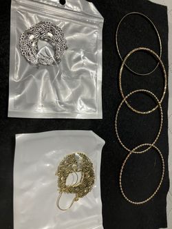 Gold Bangles-Earrings 