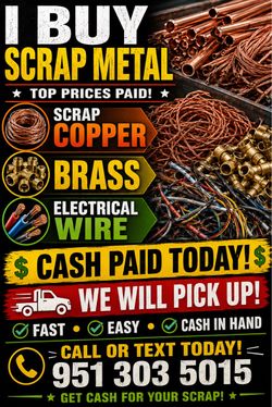 Scrap wire, copper aluminum brass $$$