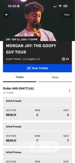 Morgan Jay: The Goofy Guy Tour – 3 Tickets