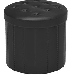 Storage Ottoman Black 