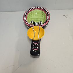 Piccadilly Style Chip & Dip Bowl Tennis Raquet