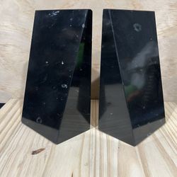 Black Marble Book Ends 