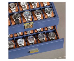 ROTHWELL 20 Slot Leather Watch Box