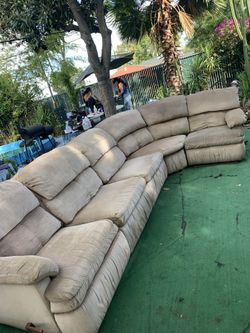 3 piece sectional with bed and 2 recliners