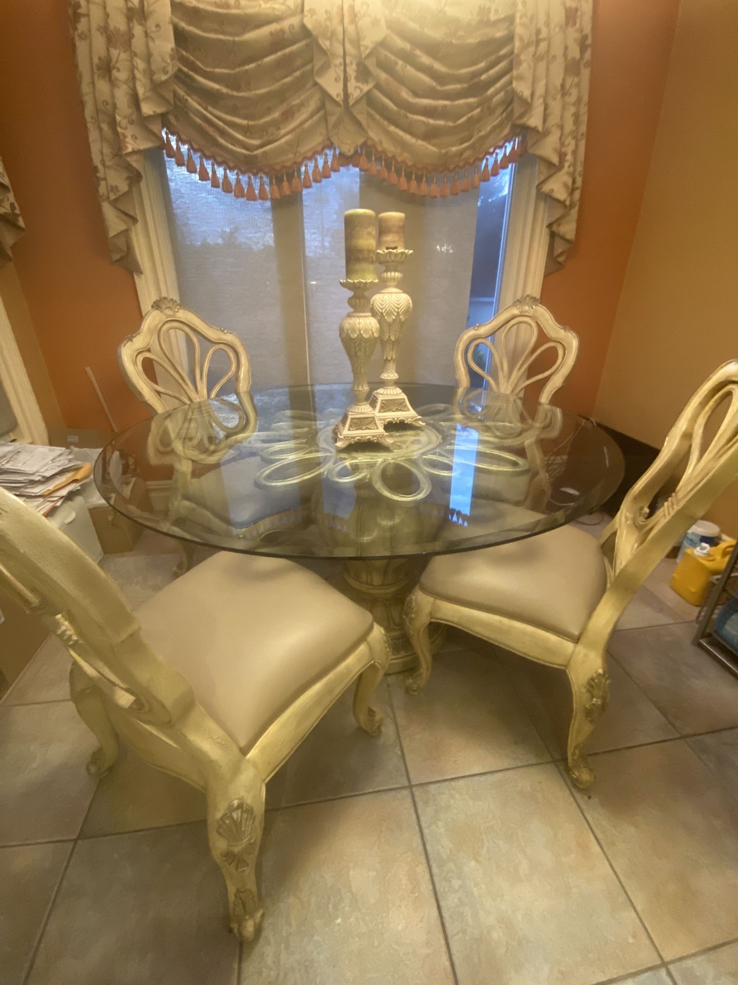Solid Wood Round Breakfast Table