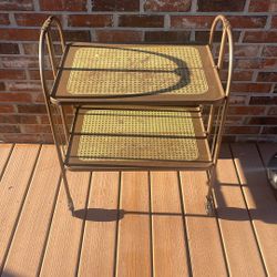 Used Vintage Folding Dinette Serving Cart Trolley In Need Of A Little TLC 