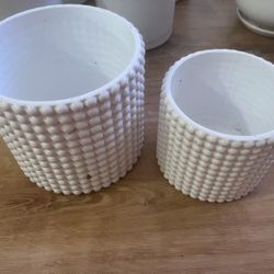 White Plant Pots PRICE DROP