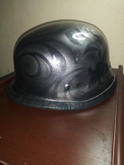 Custom painted motorcycle helmet