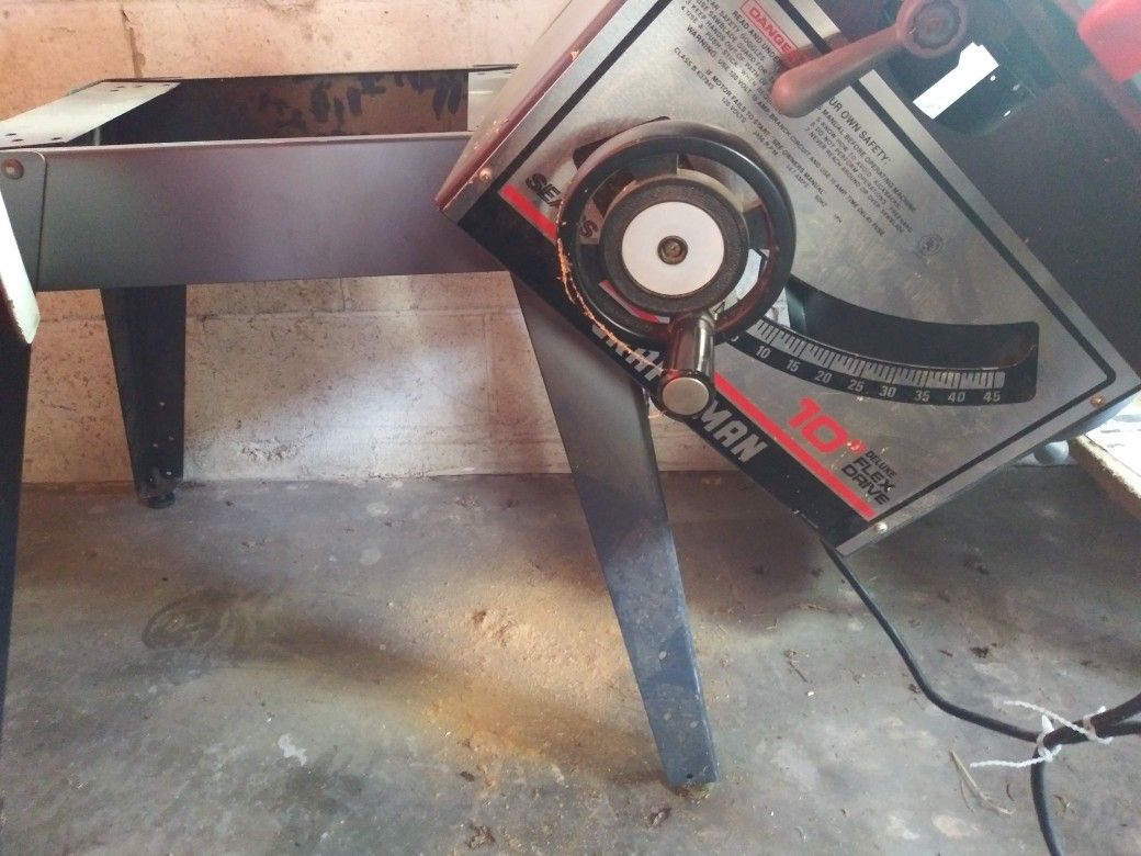 Craftsman cast iron table saw with stand