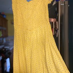 Yellow Floral Spring Dress 