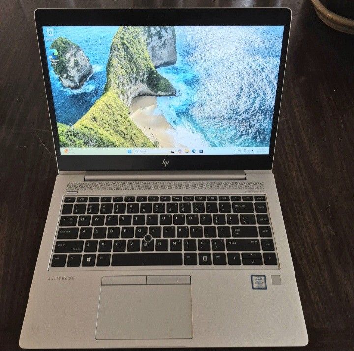 Slim Aluminum HP EliteBook Pro Grade Laptop Intel Core i5-8350u 8 GB RAM 128 GB SSD Webcam 1080P FHD LCD Wi-Fi & BT Wireless Windows 11 Professional