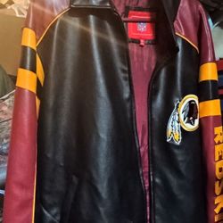 XL Leather Washington Generals / Redskins NFL Football Jacket