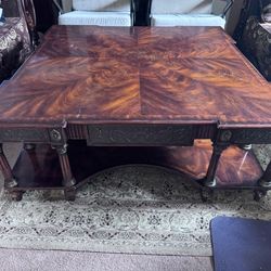 Theodore Alexander Essential Classical Gathering Brown Cocktail Table