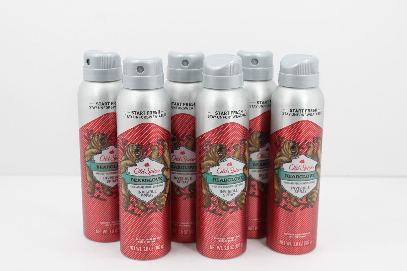 $30 New Old Spice Bearglove 48HR Deodorant Spray 6 Pack