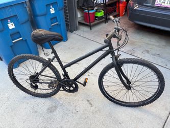 Black Mountain Bike with Knobby Tires