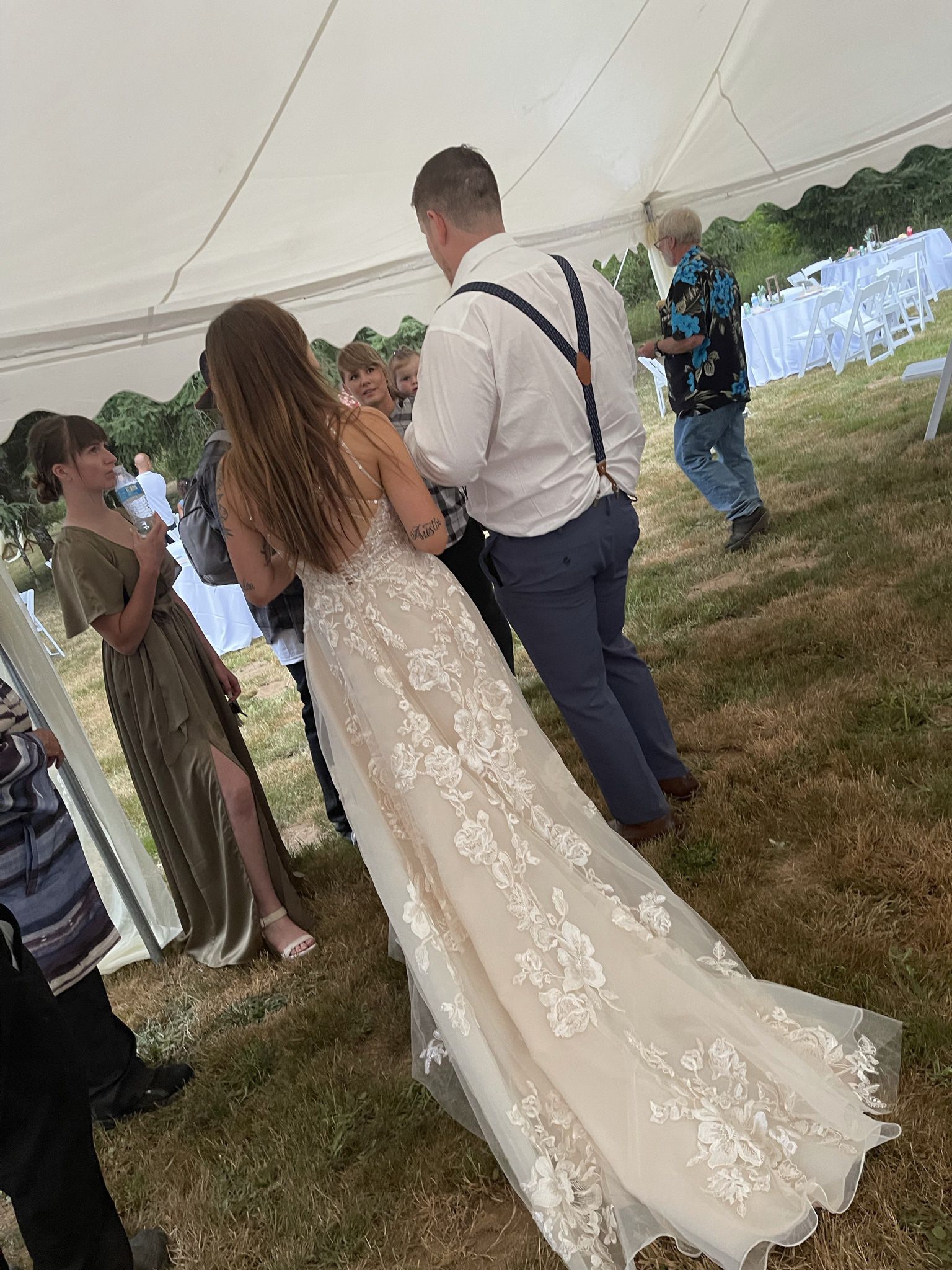 Beautiful Champagne Wedding Dress