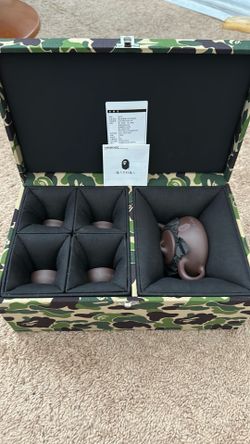 BAPE A BATHING APE Limited Edition Chinese Tea Pot Set with Green Camo Box