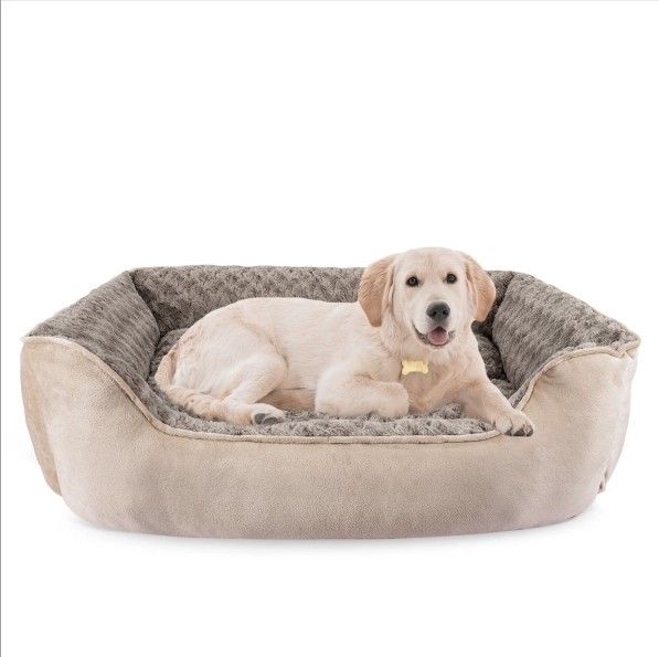 JOEJOY Rectangle Dog Bed For Large Medium Small Dogs Machine Washable Sleeping Sofa Non-Slip Bottom Breathable Soft Puppy Bed Durable Orthopedic Calmi