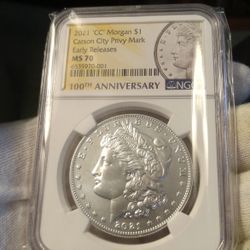 2021-CC Privy Morgan Silver Dollar MS 70 NGC Early Releases
