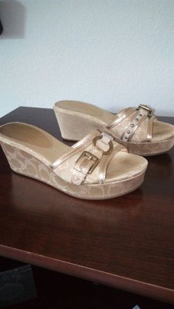 Coach wedge sandals