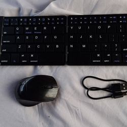 Bluetooth Foldable Keyboard And Mouse