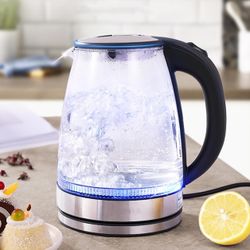 2L Electric Kettle Blue Light Glass Body Coffee Tea Maker Temperature Control 220V Smart Water Kettle,for Home/2L Electric Kettle/220V