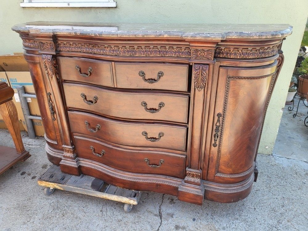 COLLEZIONE EUROPA Marble Top Buffet Sideboard Tool Tools