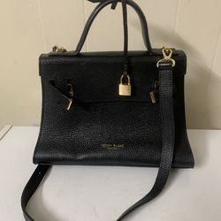 Like New Black Teddy Blake Bag 11” Italy Leather