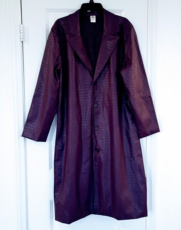 Spirit Halloween Suicide Squad Joker Jacket, Trench Coat, Adult Size Large