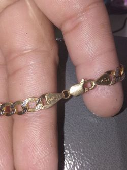 14K diamond cut Gold chain